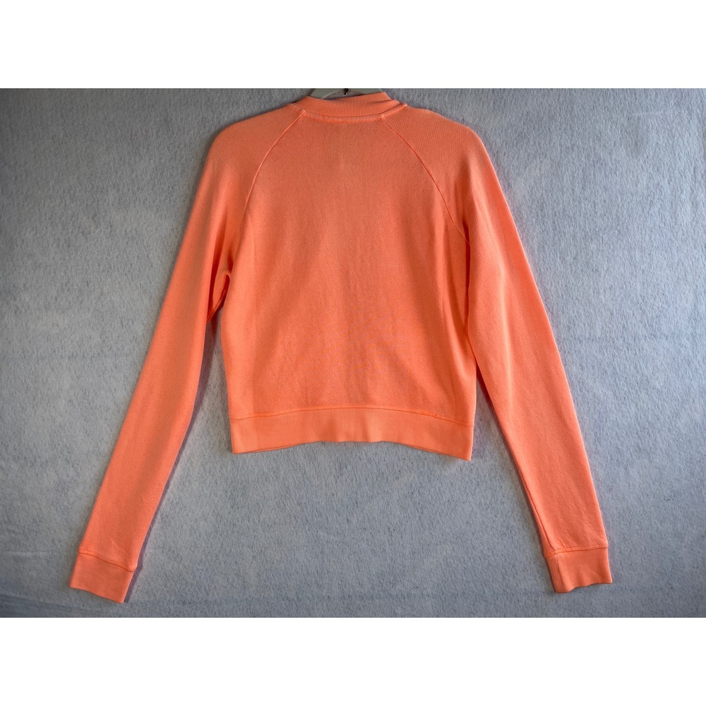 SKIMS Shrunken Zip up Sweatshirt Light French Terry Bomber Style Cropped Orange - Picture 5 of 7